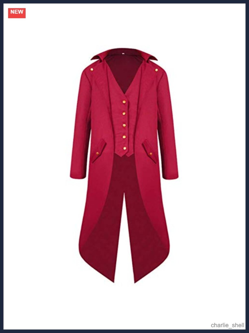 Men's Gothic Victorian Steampunk Long Tailcoat Frock Coat Costume